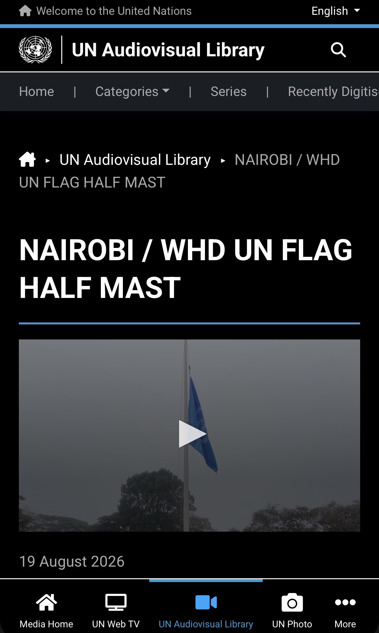 UN UNIFEED — Nairobi / World Humanitarian Day, shot and edited by Yasin Abdullahi